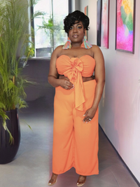 "RICH AUNTIE VIBES" 2pc Set- Mango