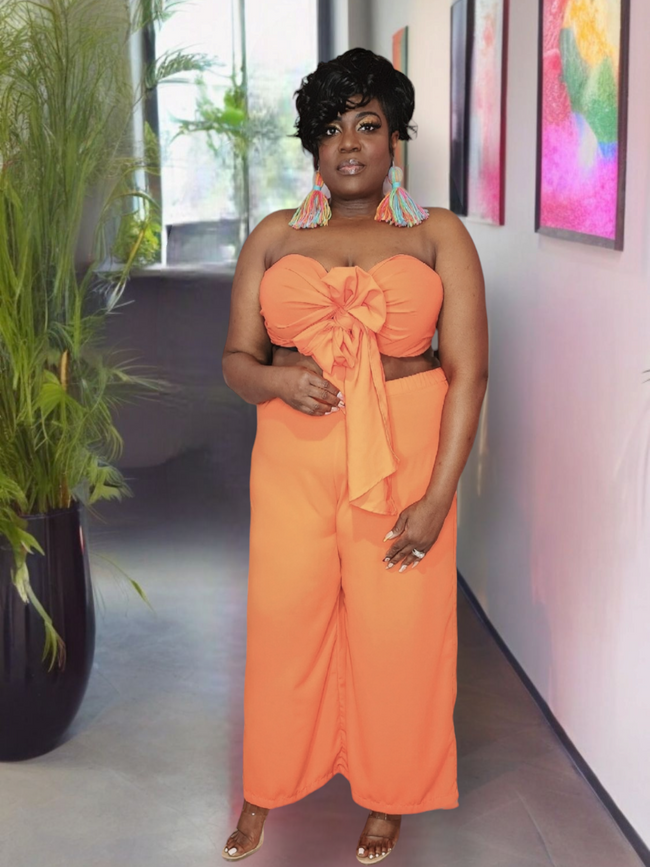 "RICH AUNTIE VIBES" 2pc Set- Mango