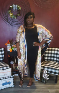 "Paisley" Satin Kimono