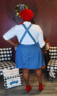 "It's Giving" Overall Dress